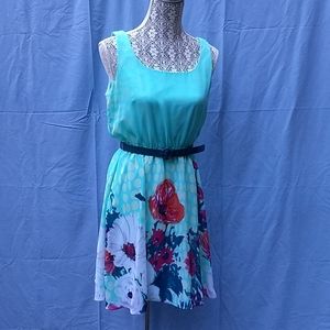 Floral dress and belt